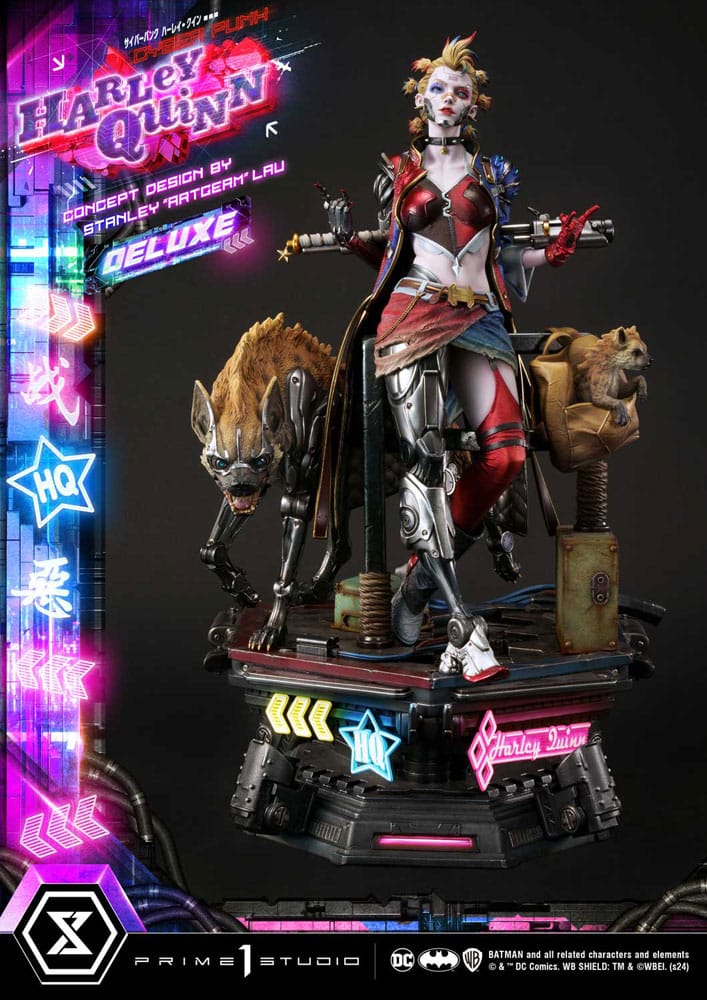 Batman Ultimate Premium Masterline Series Statue Cyberpunk Harley Quinn Deluxe Version 60 cm 4580708048833