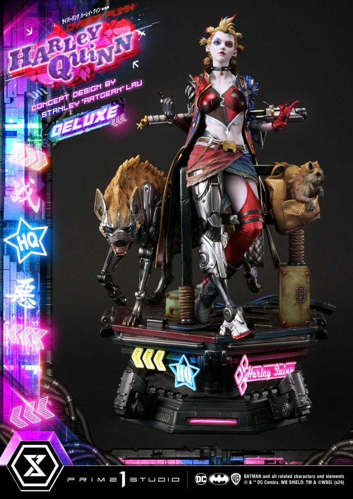 Batman Ultimate Premium Masterline Series Statue Cyberpunk Harley Quinn Deluxe Version 60 cm 4580708048833