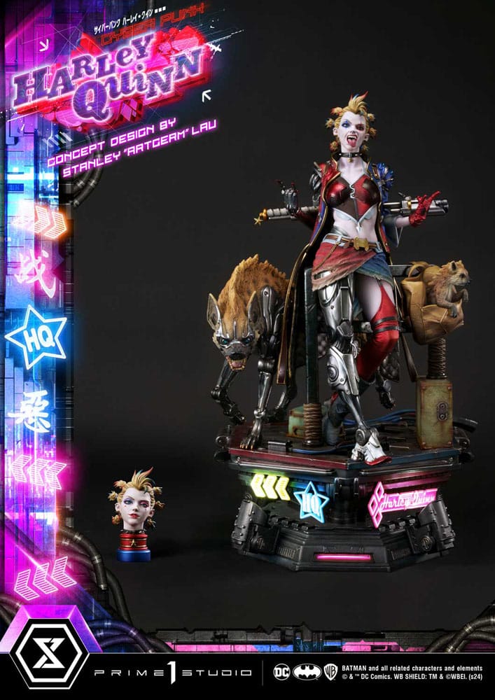 Batman Ultimate Premium Masterline Series Statue Cyberpunk Harley Quinn Deluxe Version 60 cm 4580708048833