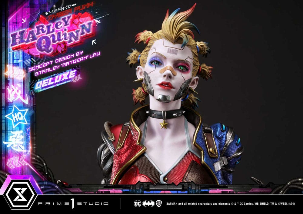 Batman Ultimate Premium Masterline Series Statue Cyberpunk Harley Quinn Deluxe Version 60 cm 4580708048833