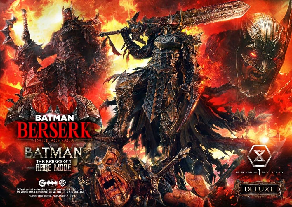 DC Comics Ultimate Premium Masterline Series Statue 1/4 Batman (Comics) Batman: The Berserker Rage Mode Deluxe Version 93 cm  4582647123640