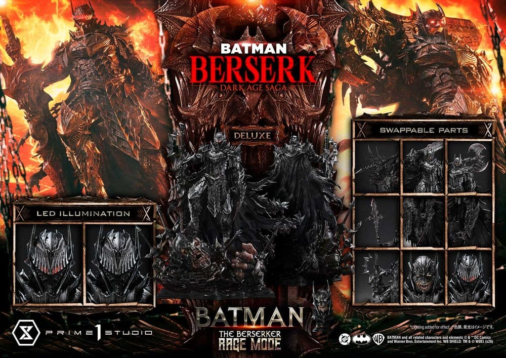 DC Comics Ultimate Premium Masterline Series Statue 1/4 Batman (Comics) Batman: The Berserker Rage Mode Deluxe Version 93 cm  4582647123640