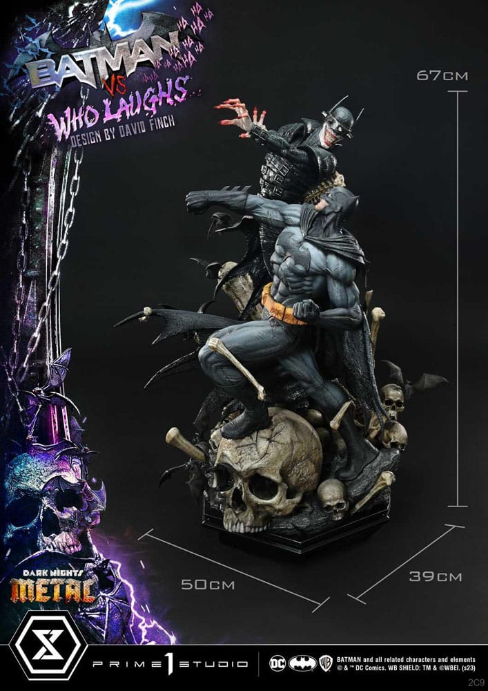 Dark Nights: Metal Ultimate Premium Masterline Series Statue 1/4 Batman VS Batman Who Laughs Deluxe Bonus Version 67 cm 4580708048741