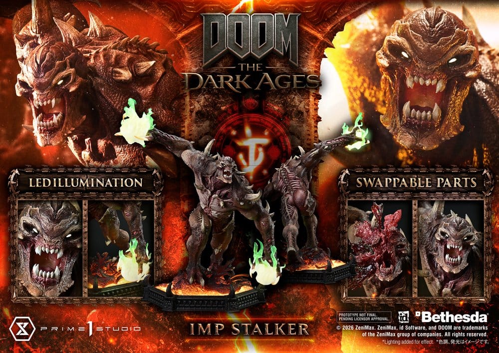 DOOM: The Dark Ages Ultimate Premium Masterline Series Statue 1/4 Imp Stalker 77 cm            4582647123350