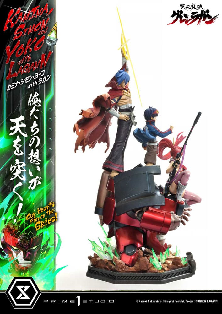 Gurren Lagann Ultimate Premium Masterline Series Statue 1/4 Kamina, Simon & Yoko with Lagann 97 cm 4580708049540