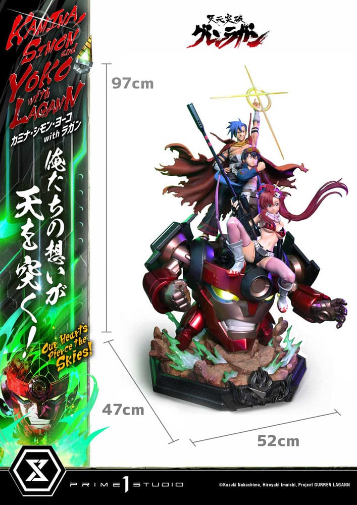 Gurren Lagann Ultimate Premium Masterline Series Statue 1/4 Kamina, Simon & Yoko with Lagann Deluxe Version 97 cm 4580708049557