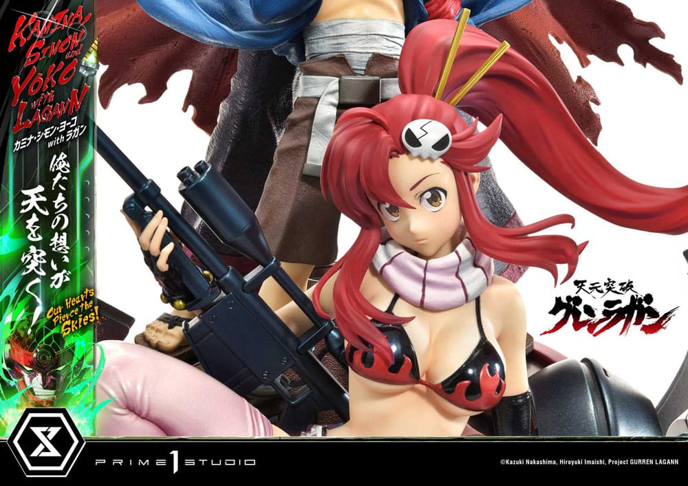 Gurren Lagann Ultimate Premium Masterline Series Statue 1/4 Kamina, Simon & Yoko with Lagann Deluxe Version 97 cm 4580708049557