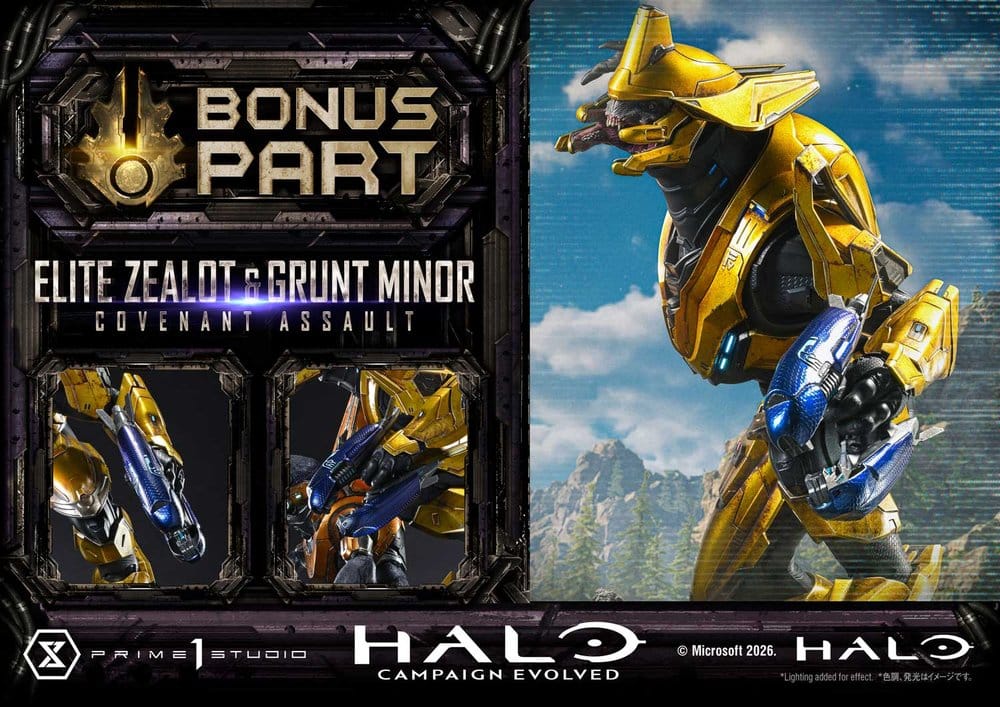 Halo: Campaign Evolved Ultimate Premium Masterline Series Statue 1/4 Elite Zealot & Grunt Minor: Covenant Assault Bonus Version 81 cm 4582647125958