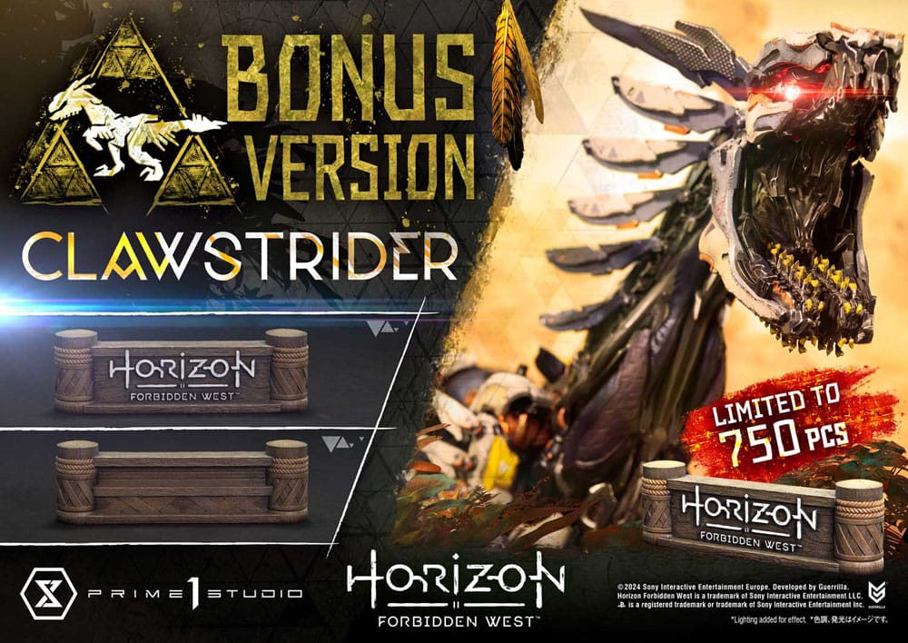 Horizon Forbidden West Ultimate Premium Masterline Series Statue 1/4 Clawstrider Bonus Version 68 cm 4580708049472