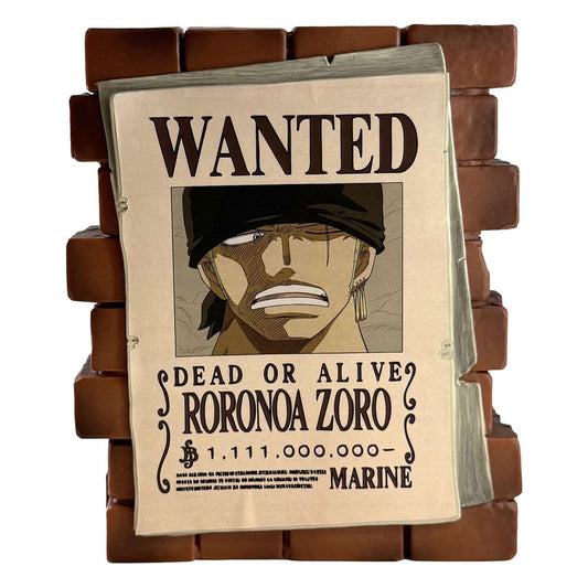 One Piece Coin Bank Zoro Wanted  3521320802763