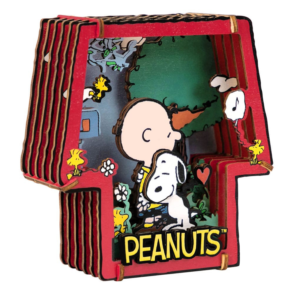 Peanuts Puremind Model Kit Wooden Theater Healing Hug 6973817323072