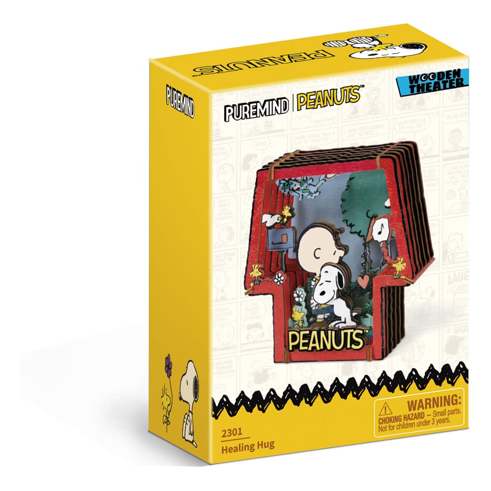 Peanuts Puremind Model Kit Wooden Theater Healing Hug 6973817323072
