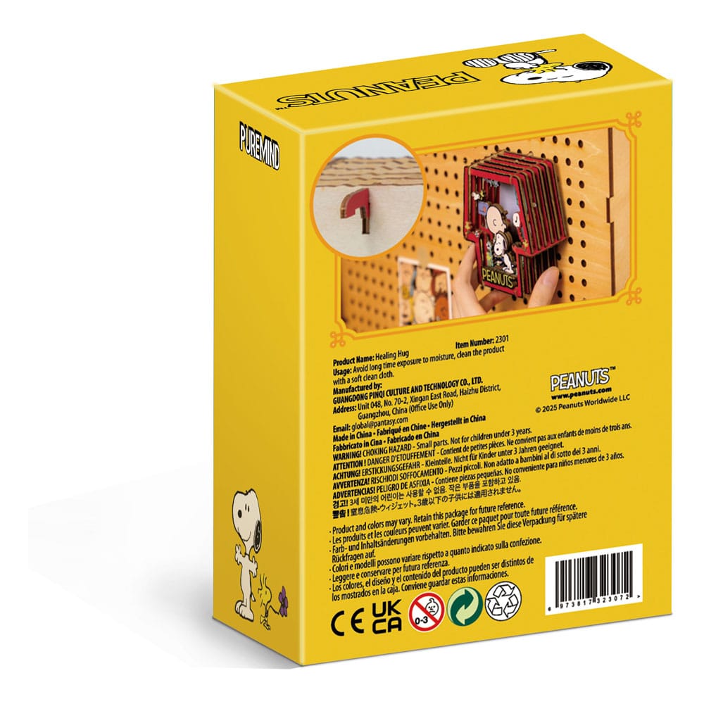 Peanuts Puremind Model Kit Wooden Theater Healing Hug 6973817323072