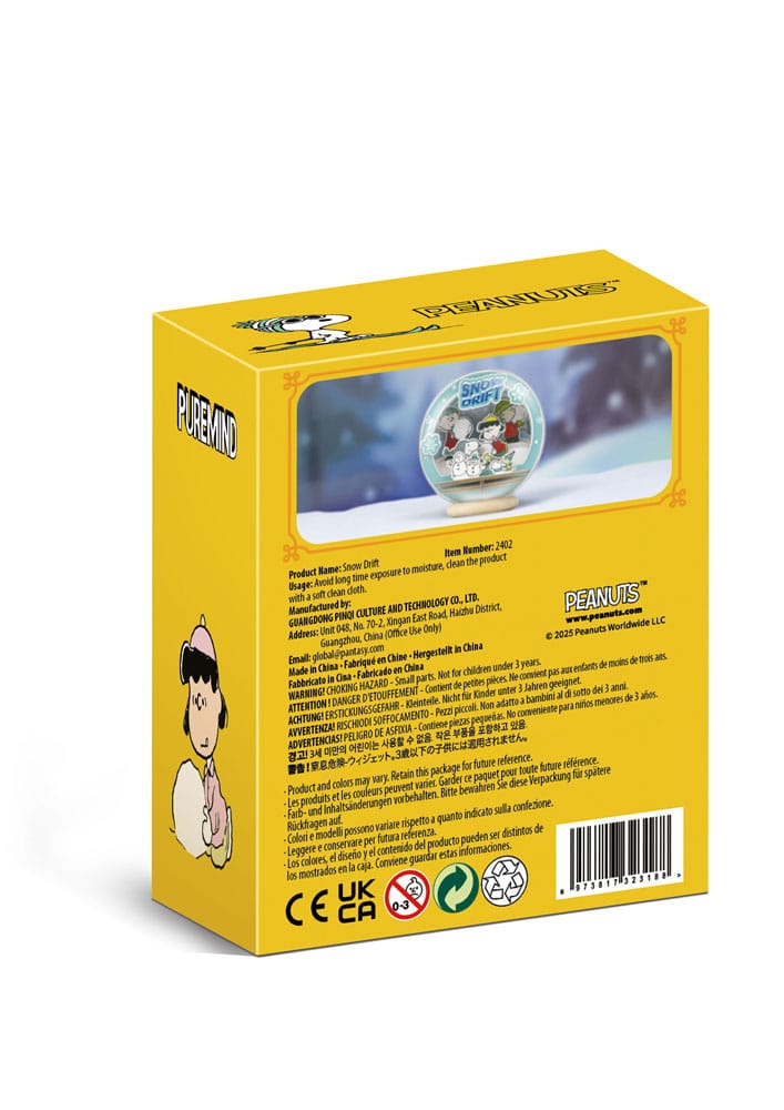 Peanuts Puremind Model Kit Wooden Theater Globe Snow Drift 6973817323188