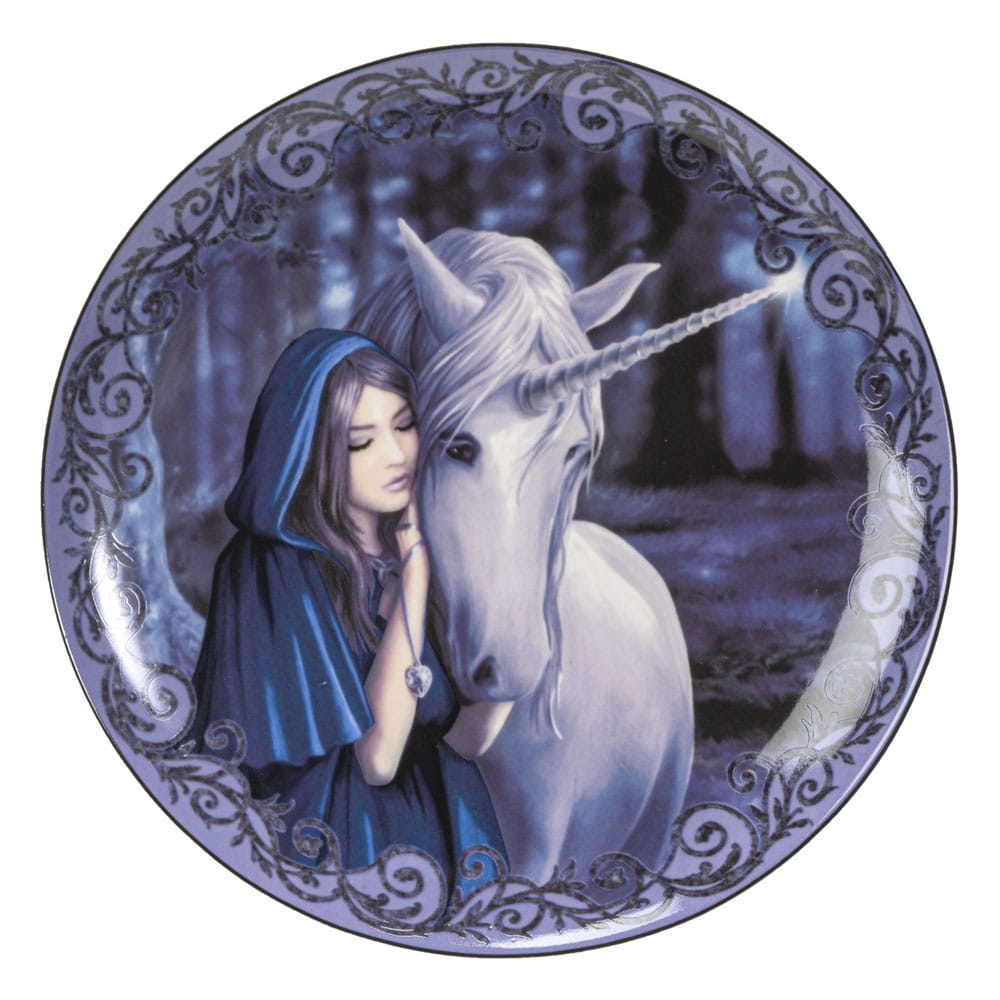 Anne Stokes Plates 4-Pack Unicorn and Maiden 0726549140631