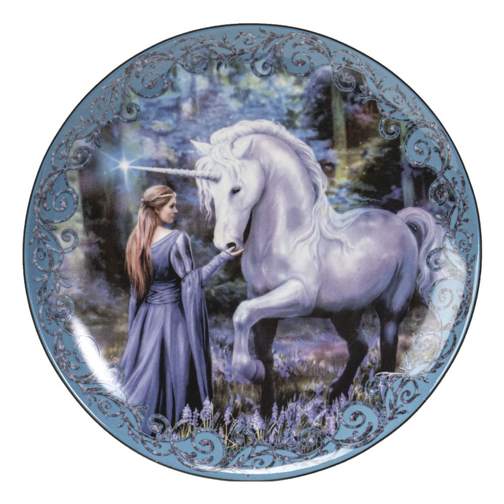 Anne Stokes Plates 4-Pack Unicorn and Maiden 0726549140631