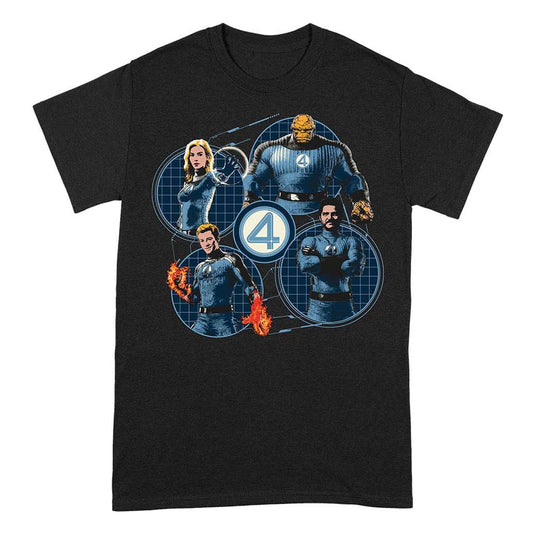 Fantastic Four T-Shirt Group Grid Circle Size S 5063609255603