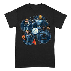 Fantastic Four T-Shirt Group Grid Circle Size S 5063609255603