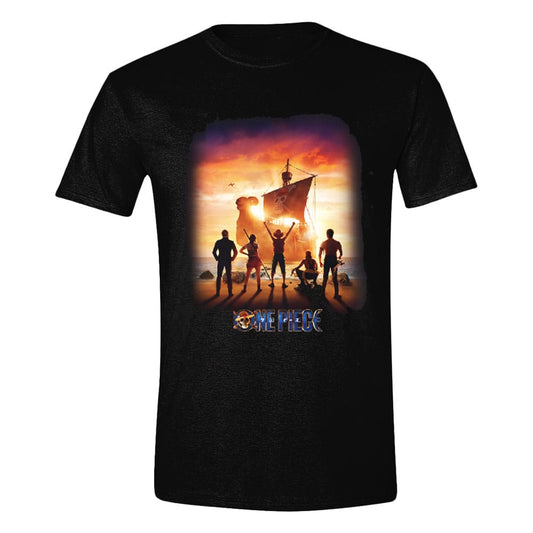 One Piece Live Action T-Shirt Sunset Poster Size S 5063376304085