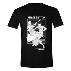 Attack on Titan T-Shirt Monochrome Trio Size L 5056318034997