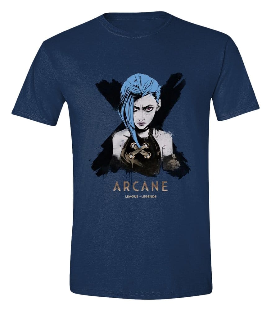Arcane T-Shirt Jinx Portrait Size S 5063457018245