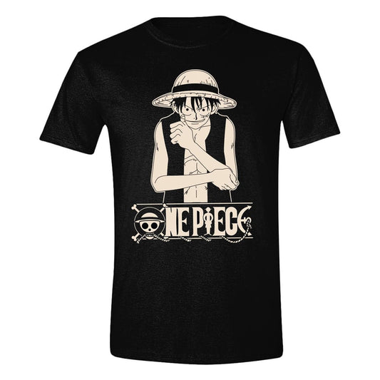 One Piece T-Shirt Luffy Pose Logo Size L 8435073773629