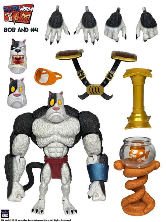 Earthworm Jim Action Figure Wave 1: Bob the Killer Goldfish & #4 15 cm 0653485992539