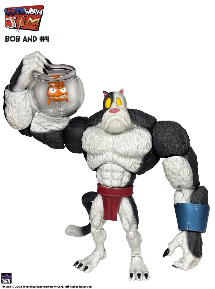 Earthworm Jim Action Figure Wave 1: Bob the Killer Goldfish & #4 15 cm 0653485992539