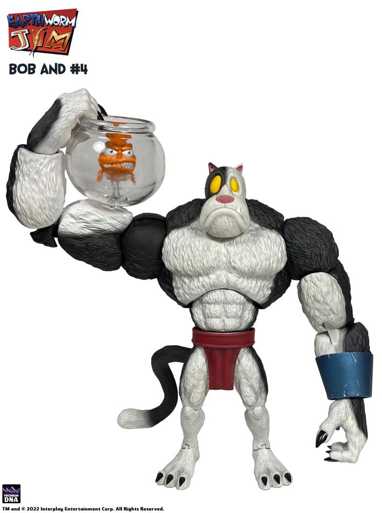 Earthworm Jim Action Figure Wave 1: Bob the Killer Goldfish & #4 15 cm 0653485992539