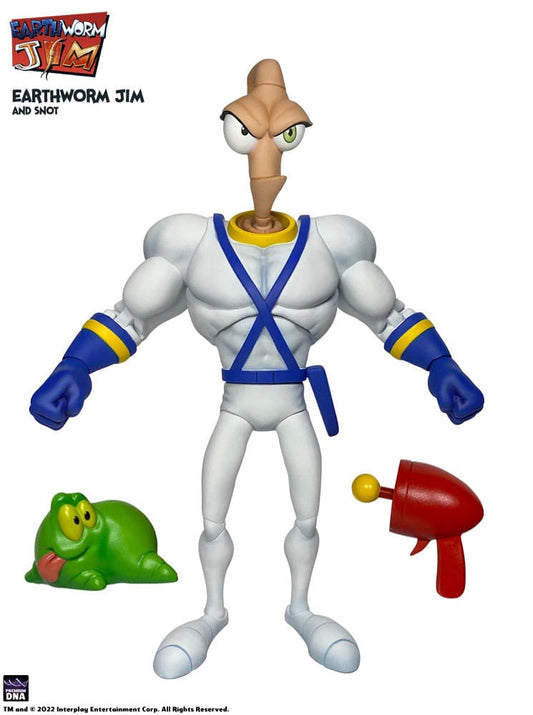 Earthworm Jim Action Figure Wave 1: Earthworm Jim & Snot 15 cm 0653461762392