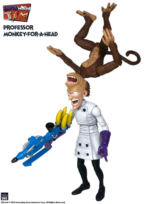 Earthworm Jim Action Figure Wave 1: Professor Monkey-For-A-Head 28 cm 0653485951246