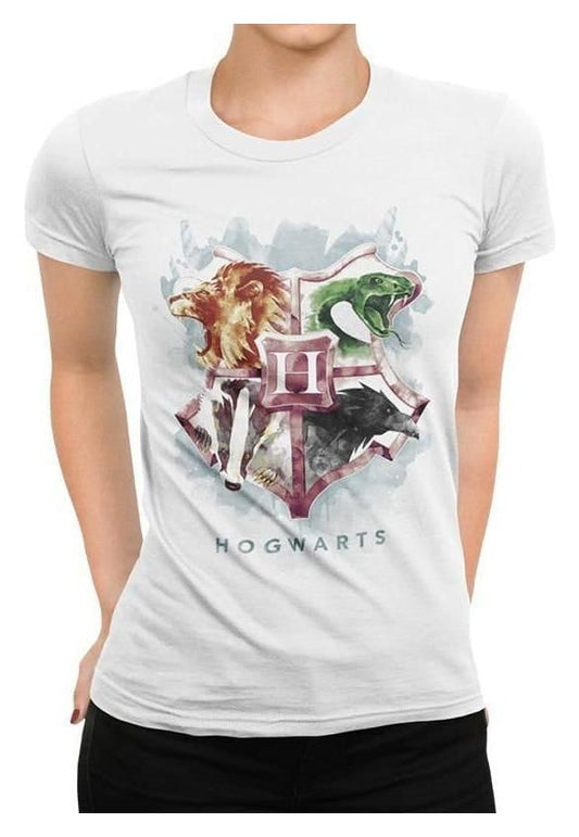 Harry Potter T-Shirt Water Colour Crest Size L 5054015489867