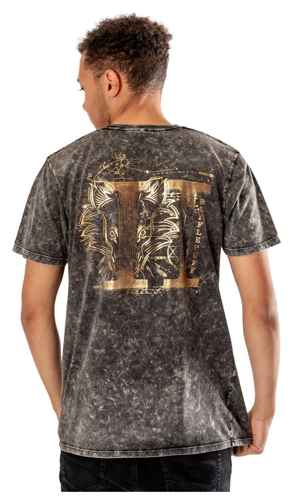 Harry Potter T-Shirt Hufflepuff Acid Wash Size S 5054015497466
