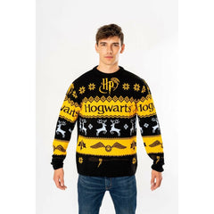 Harry Potter Christmas Sweater Deluxe Hogwarts Knitted Size M 5054015499897