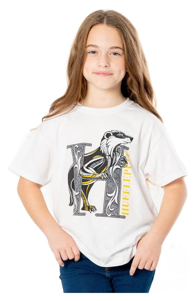 Harry Potter Kids T-Shirt Hufflepuff Mosaic Size 9-11 5054015508858