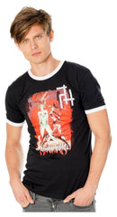 Gotham City Sirens T-Shirt Crossword Black Ringer Size S 5054015510592