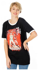Gotham City Sirens T-Shirt Crossword Black Ringer Size S 5054015510592