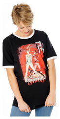 Gotham City Sirens T-Shirt Crossword Black Ringer Size S 5054015510592