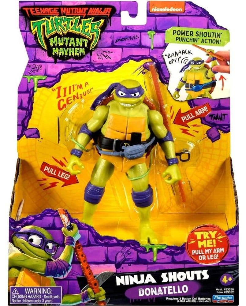 Teenage Mutant Ninja Turtles: Mutant Mayhem Ninja Shouts Action Figure Donatello 0043377833529