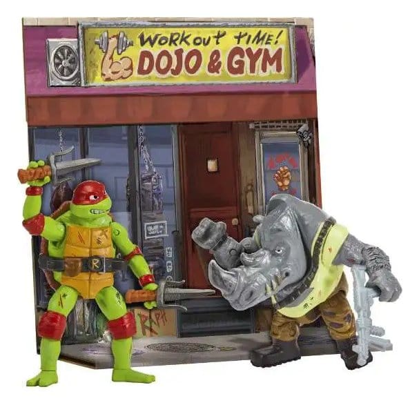 Teenage Mutant Ninja Turtles: Mutant Mayhem Battle Pack Action Figures Raphael vs. Rocksteady 11 cm 0043377833345