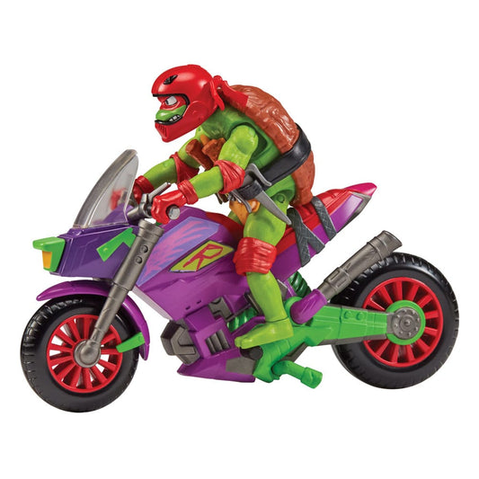 Tales of the Teenage Mutant Ninja Turtles Action Figure with Vehicle Raphael & Purple Dragon 12 cm 0043377843061