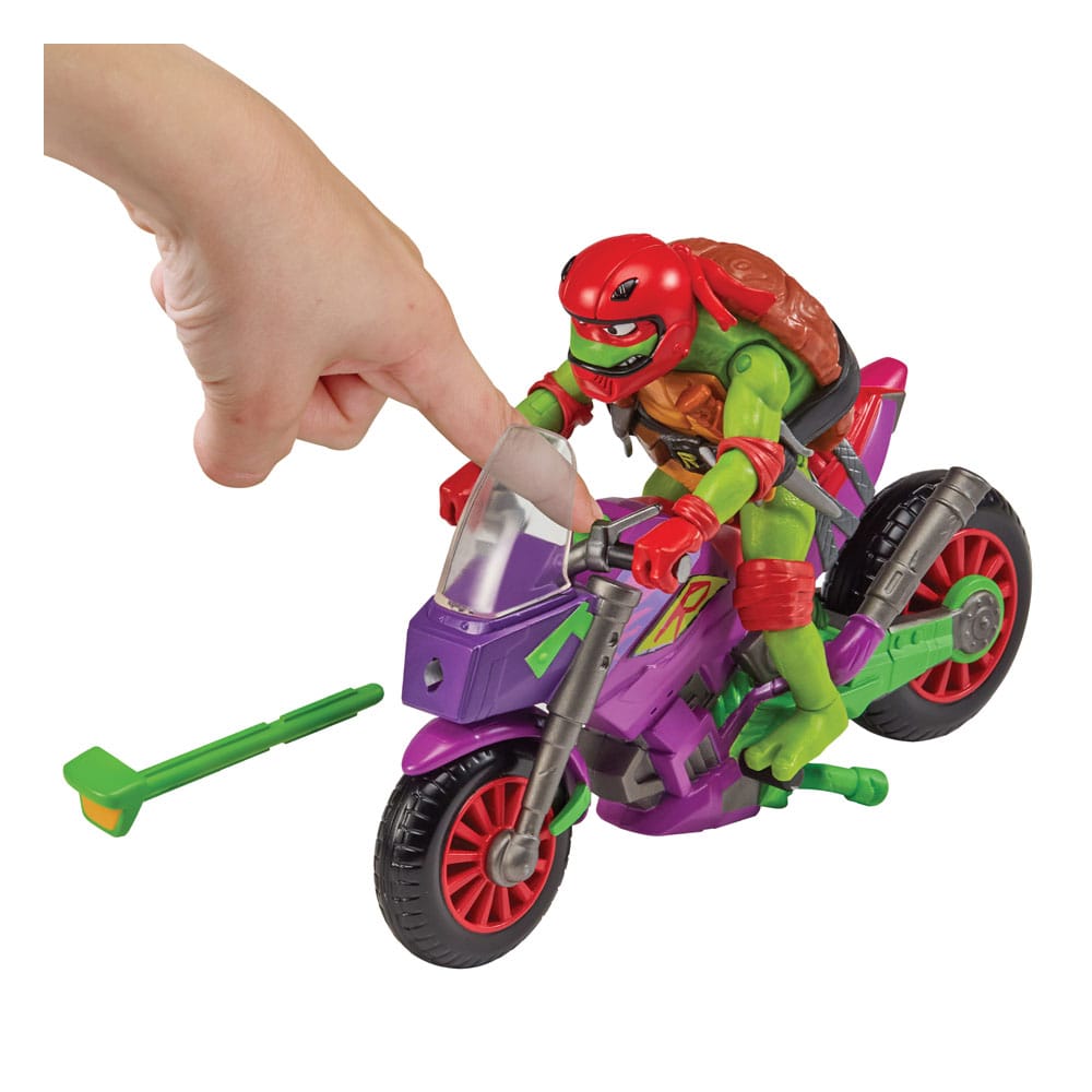 Tales of the Teenage Mutant Ninja Turtles Action Figure with Vehicle Raphael & Purple Dragon 12 cm 0043377843061