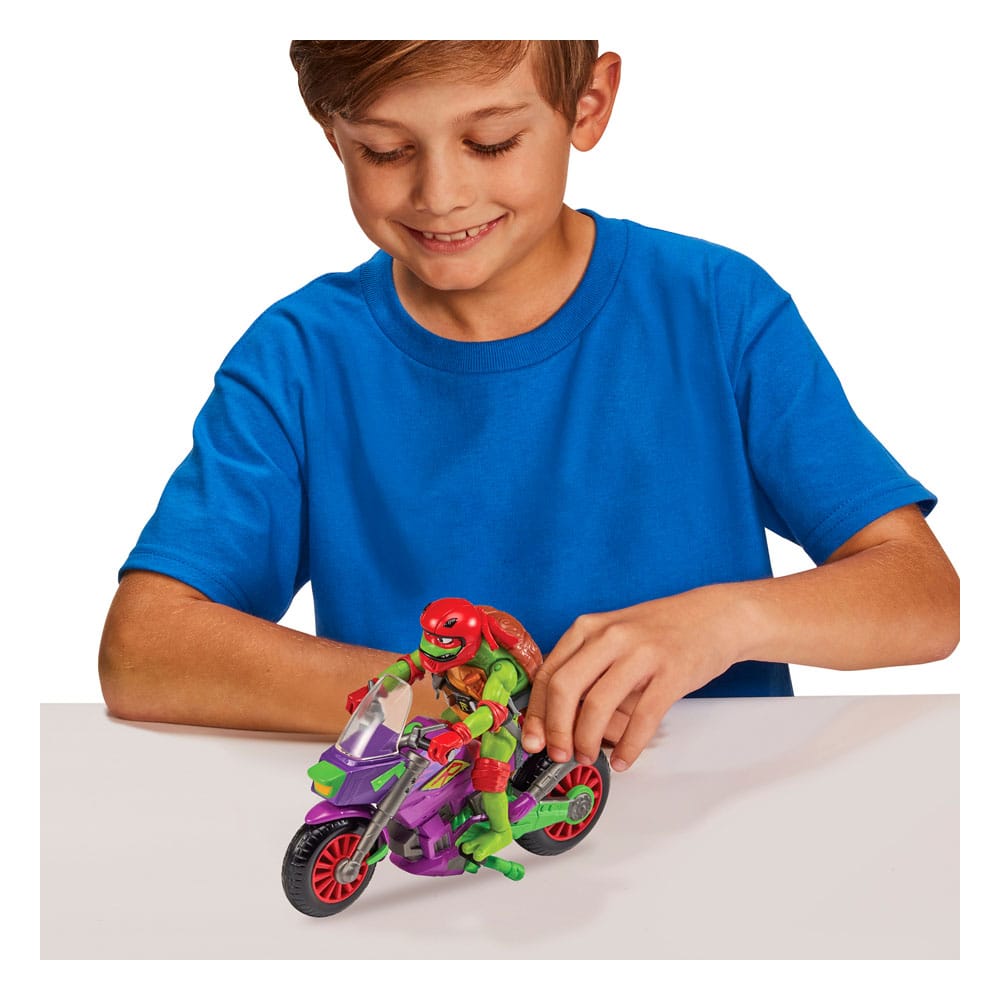 Tales of the Teenage Mutant Ninja Turtles Action Figure with Vehicle Raphael & Purple Dragon 12 cm 043377843061