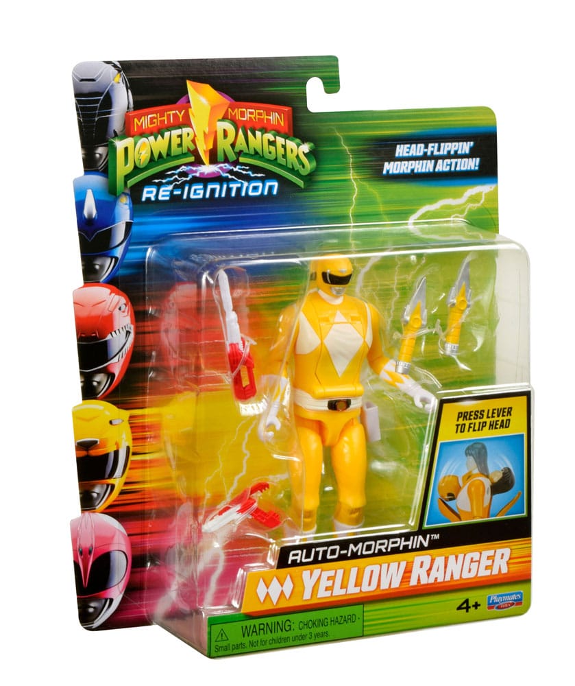 Mighty Morphin Power Rangers Action Figure Auto-Morphin Yellow Ranger 12 cm 0043377680420