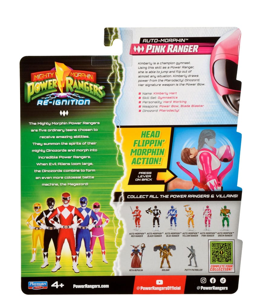 Mighty Morphin Power Rangers Action Figure Auto-Morphin Pink Ranger 12 cm 043377680437