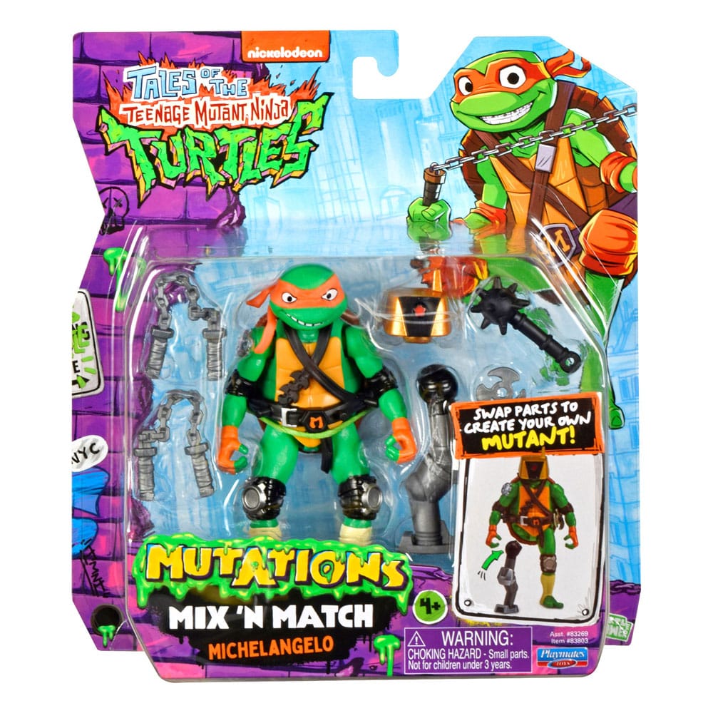 Tales of the Teenage Mutant Ninja Turtles Mix 'n Match Action Figure Michelangelo 12 cm 043377838036
