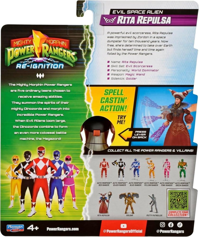 Power Rangers Evil Space Alien Action Figure Rita Repulsa 13 cm 0043377680710