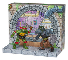 Teenage Mutant Ninja Turtles: Remastered Action Figures Raphael vs. Rocksteady 0043377847229