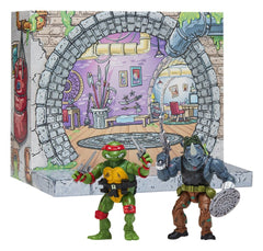 Teenage Mutant Ninja Turtles: Remastered Action Figures Raphael vs. Rocksteady 0043377847229
