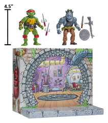Teenage Mutant Ninja Turtles: Remastered Action Figures Raphael vs. Rocksteady 0043377847229